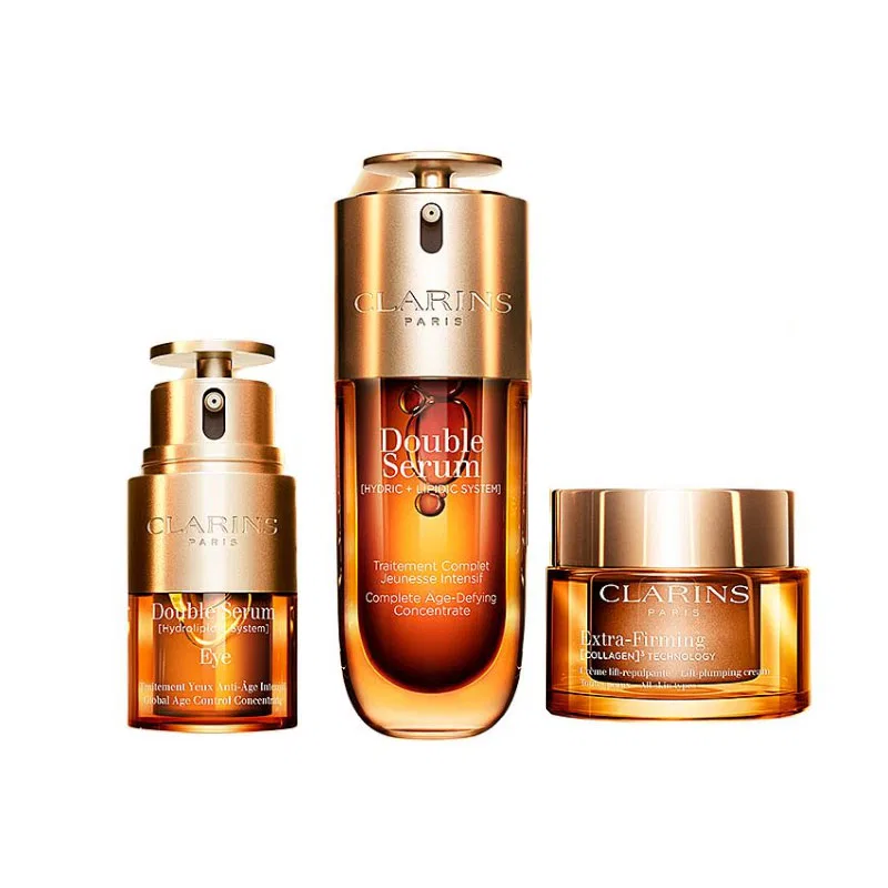 Набор для ухода за кожей с сыворотками и кремом CLARINS, 75 мл+50 мл+20 мл