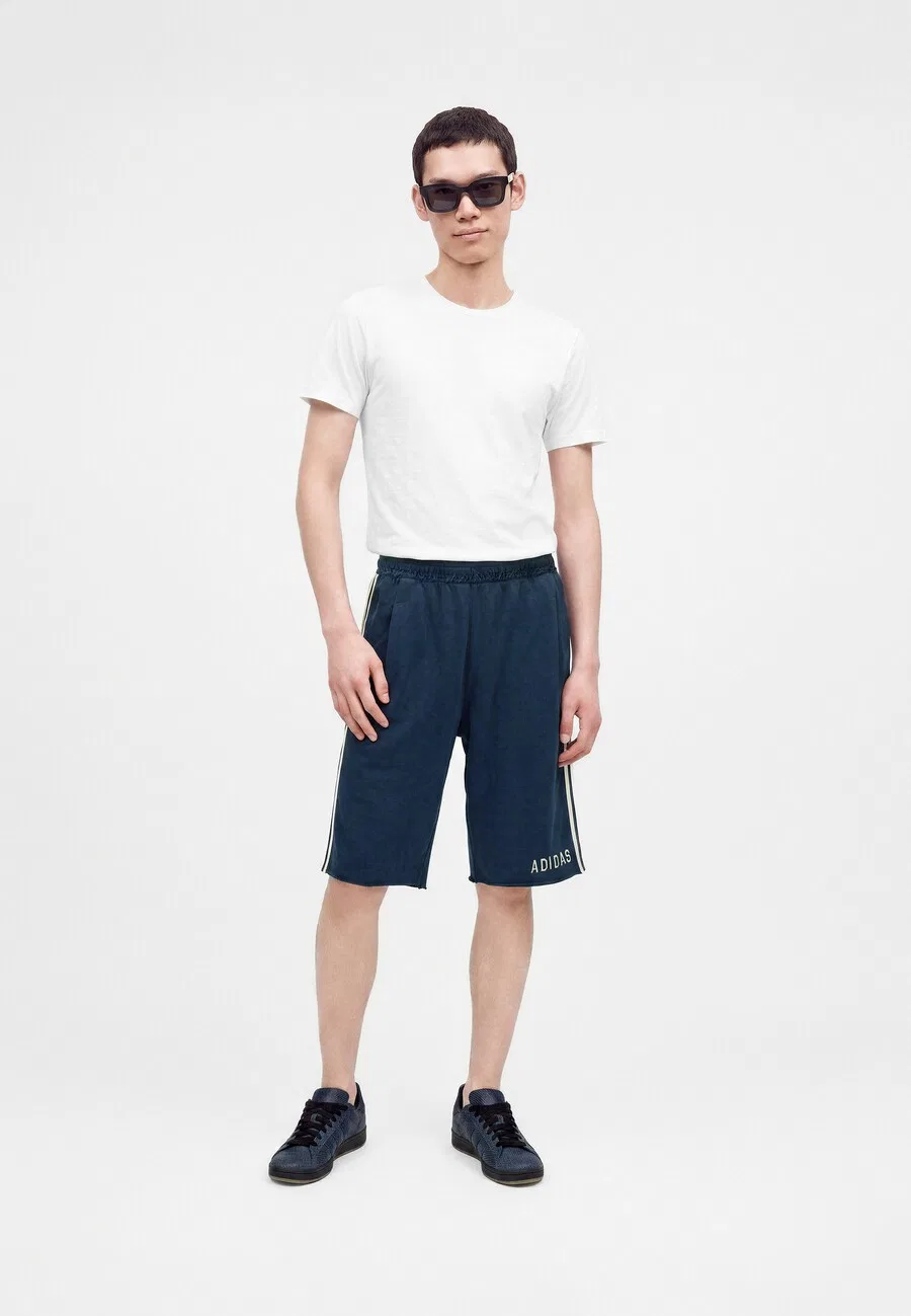 Широкие шорты ADIDAS ORIGINALS цвета индиго — фото 2
