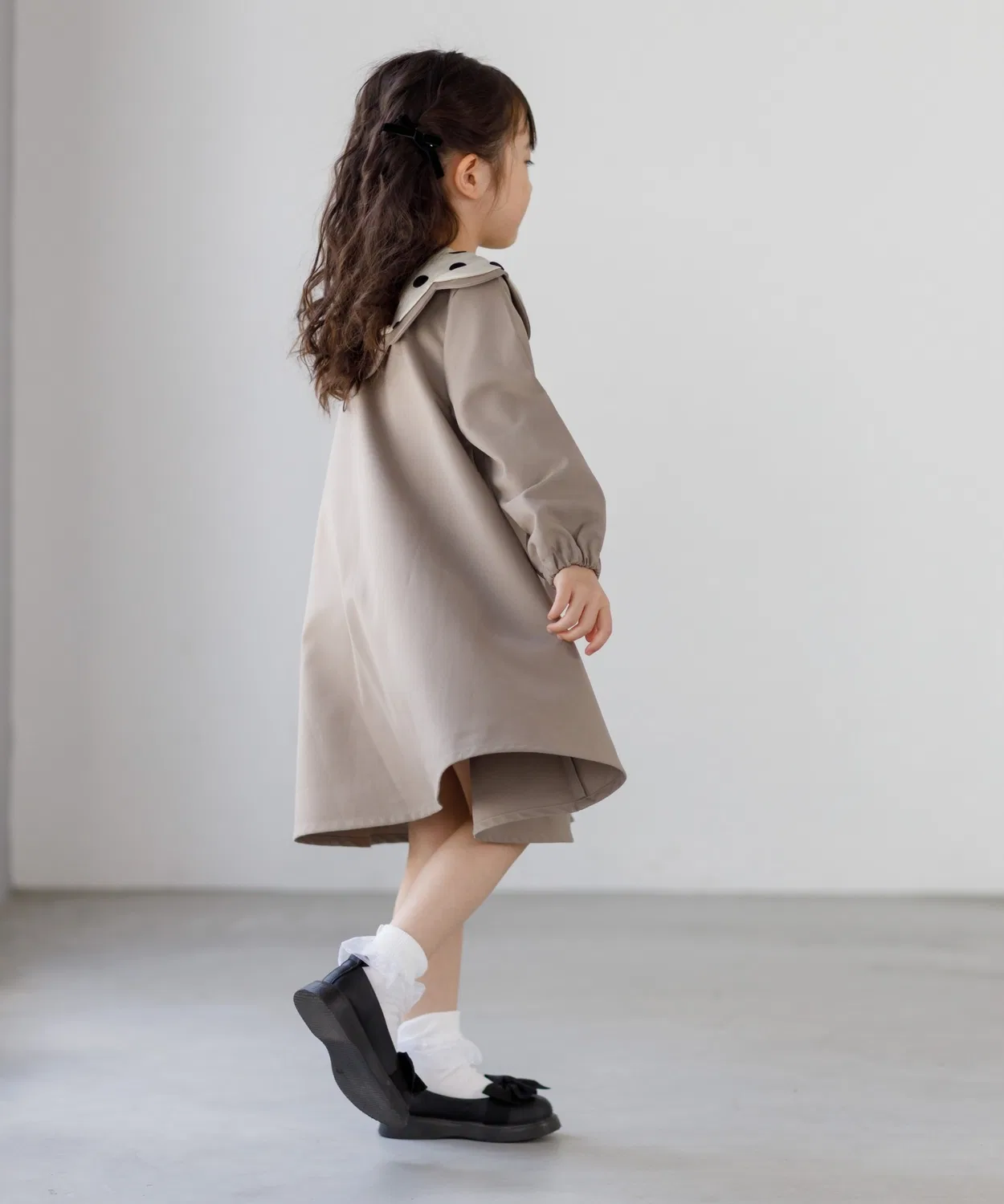 Детское платье для девочек с длинным рукавомMAKE YOUR DAY, Black — фото 4