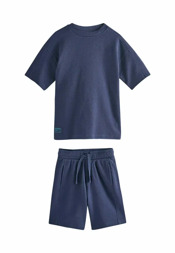 Комплект из футболки и брюк 3 шт, хлопок, Short sleeve and set 3 pack, Next, Light blue/Navy/Green — фото 3