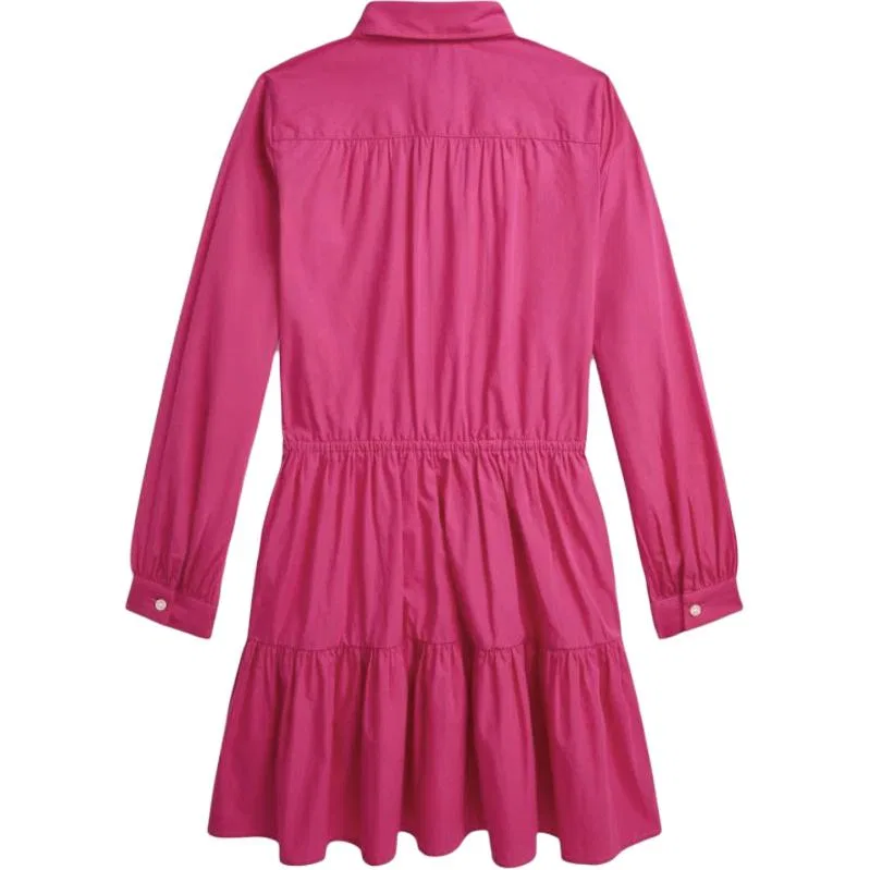 Детское платье для девочек с юбкой миди Polo Ralph Lauren, Pink — фото 3