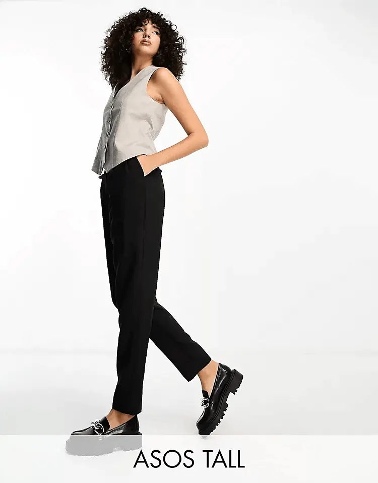 

Брюки Asos Design Tall Smart Tapered, черный