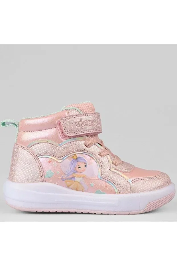 Детские ботинки для девочек ортопедические Klint phylon rubber sole orthopedic lighted children's boots Vicco, Powder — фото 3
