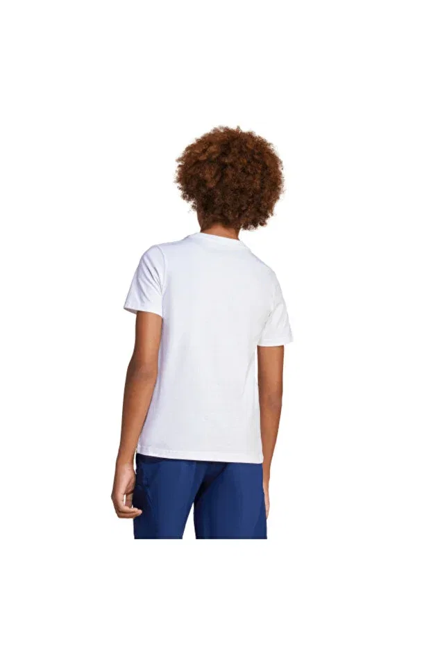 Детская футболка для девочек с принтом Messi name and number graphic tee kids Adidas, White — фото 3