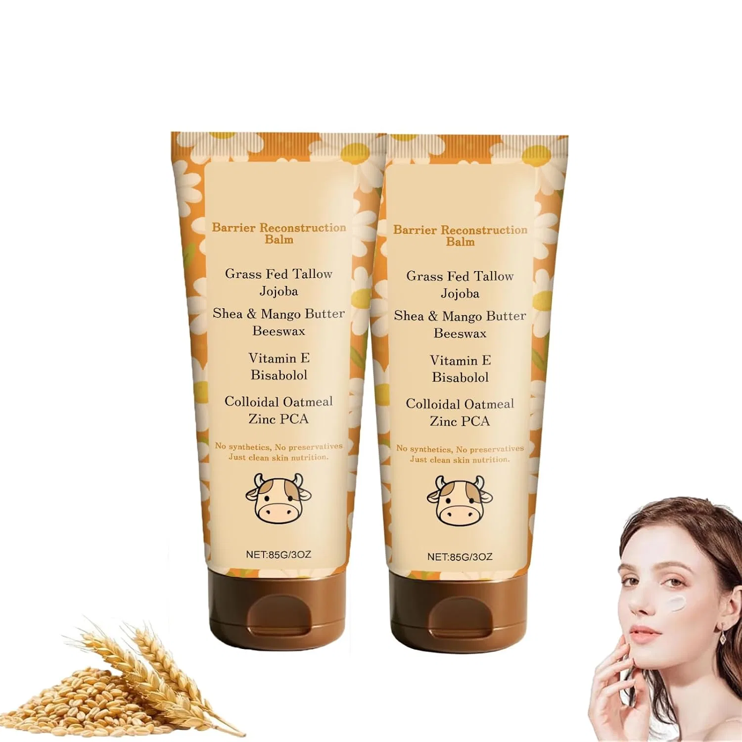 Бальзам для лица и тела Tallow Glow Balm с коллоидной овсянкой, 85 г Generisch