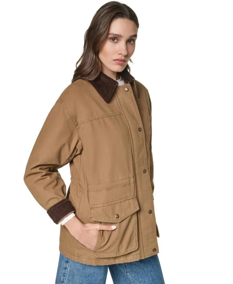 Джинсовое пальто с вельветовым воротником Levi's, Brown — фото 4
