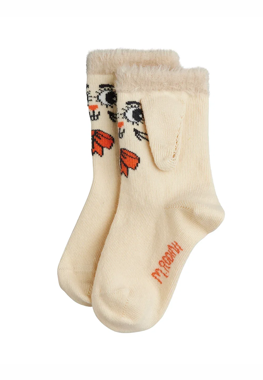Носки унисекс с заячьими ушками Mini Rodini, Off White