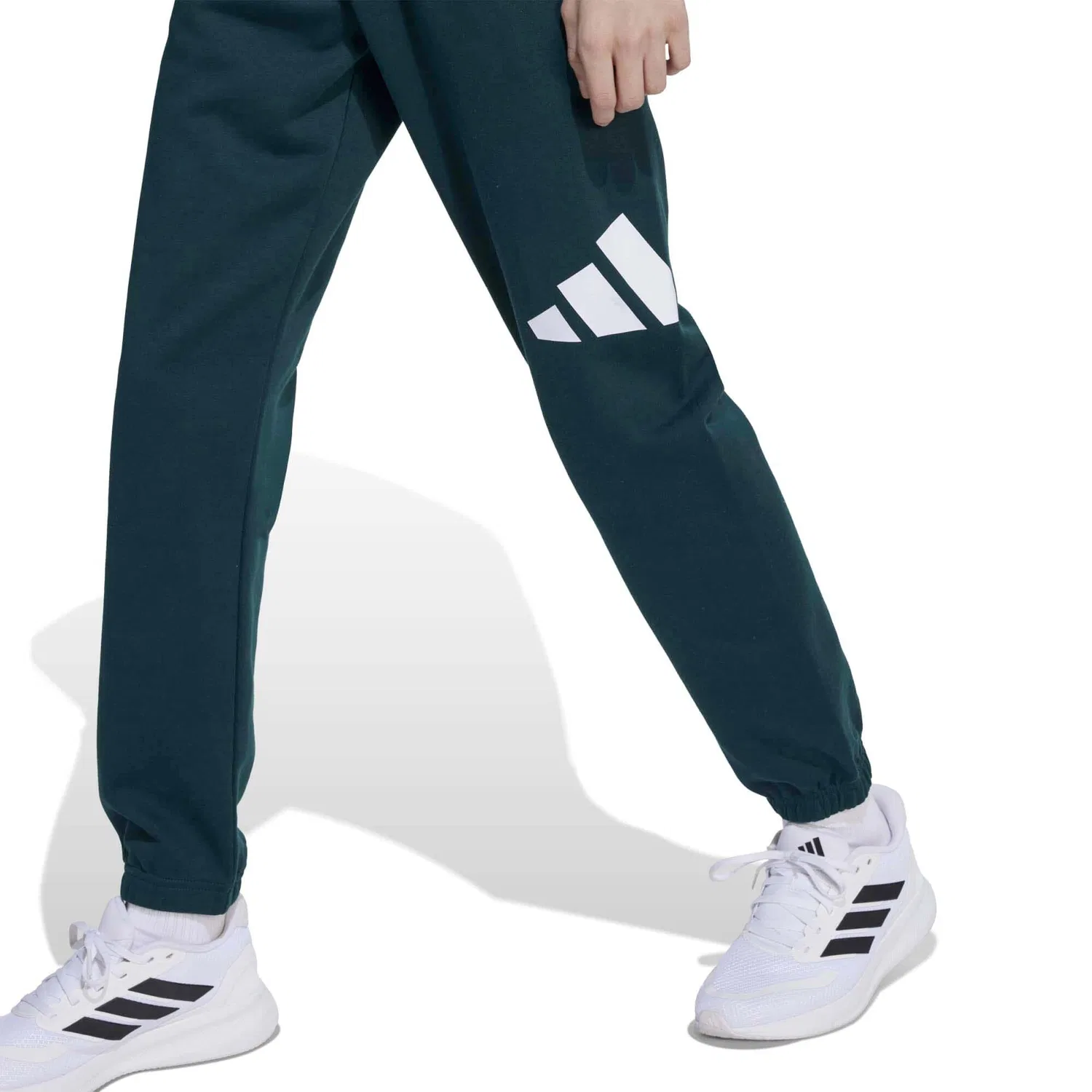 Детский спортивный костюм с флисом adidas J BL FL JOG 240, Turkis Weiss Schwarz — фото 4