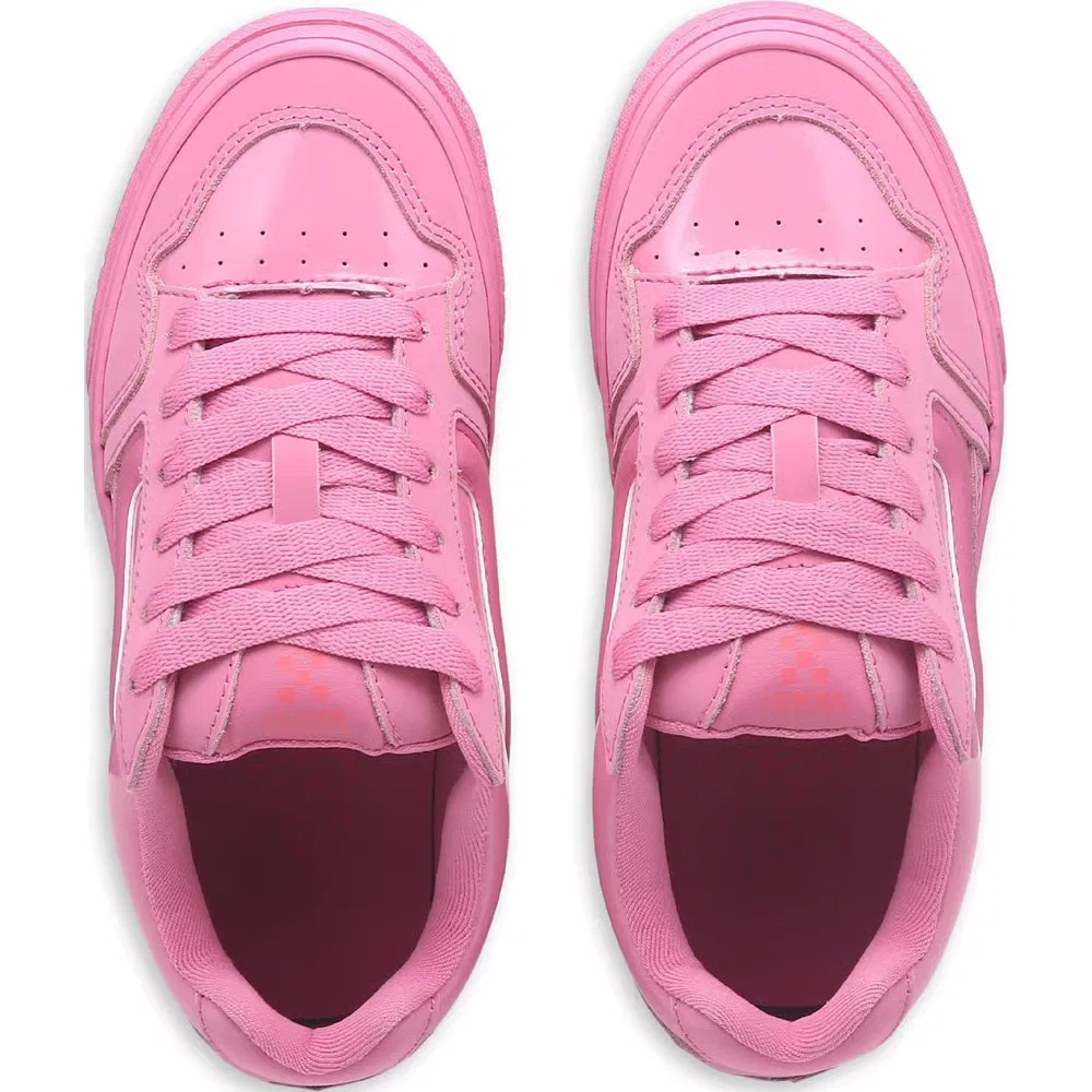 Детские скейтбордистские кроссовки Caldrone Vans, Pink/Patent — фото 4