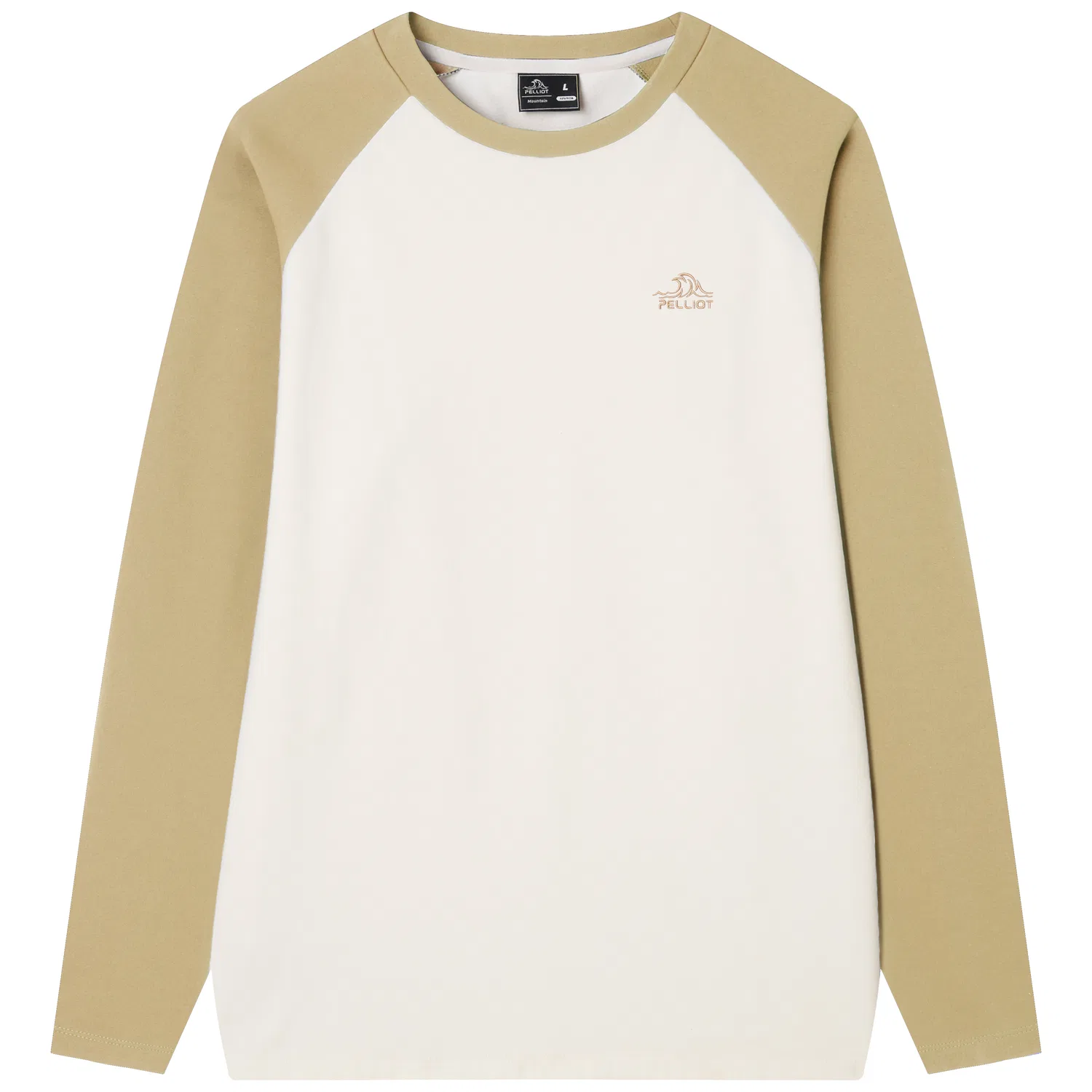 Детская футболка с принтом PELLIOT Mountain Collection, Цвет Dune Khaki+Light Cloud White
