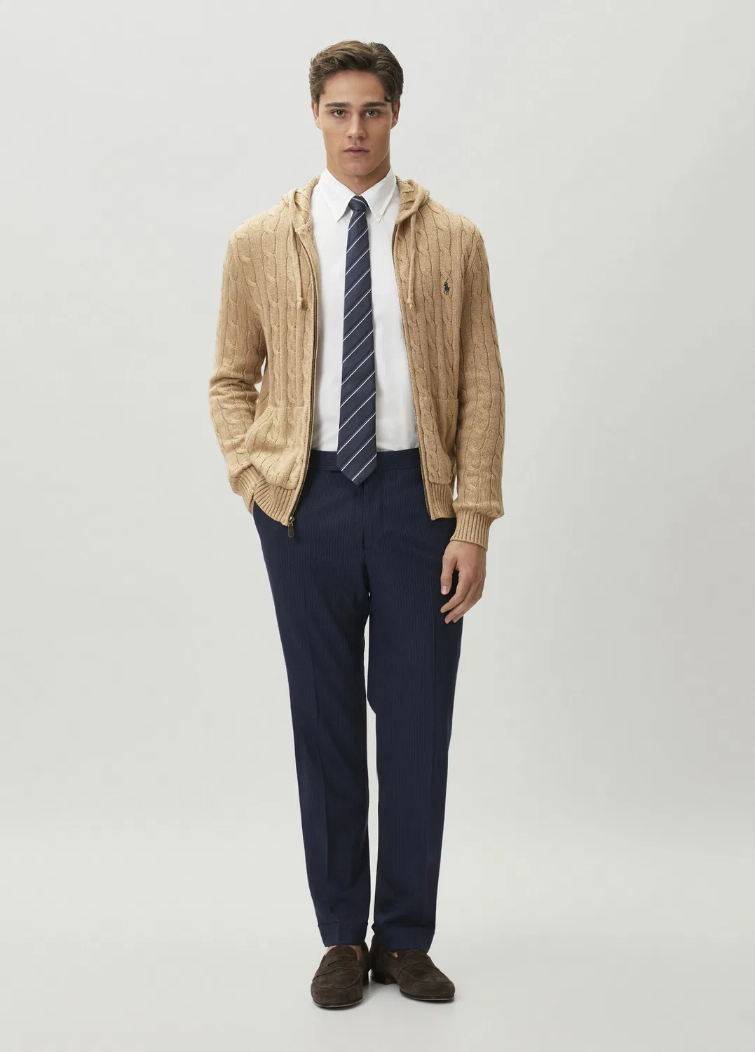 Рубашка поло Ralph Lauren Custom Fit, белый — фото 2