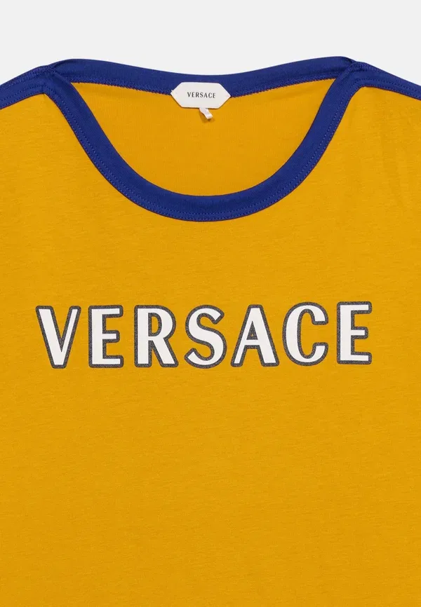 Футболка унисекс с контурным логотипом Versace, белый/темно-синий — фото 3