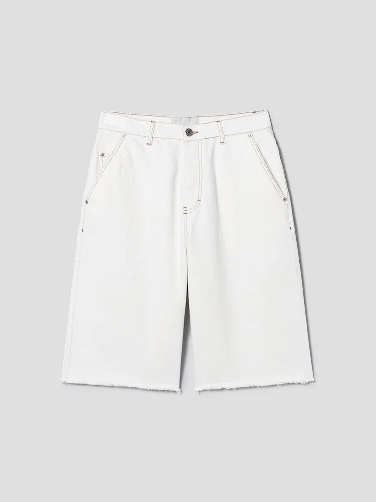Шорты джинсовые Denim Short AMI PARIS, Blanc Creme