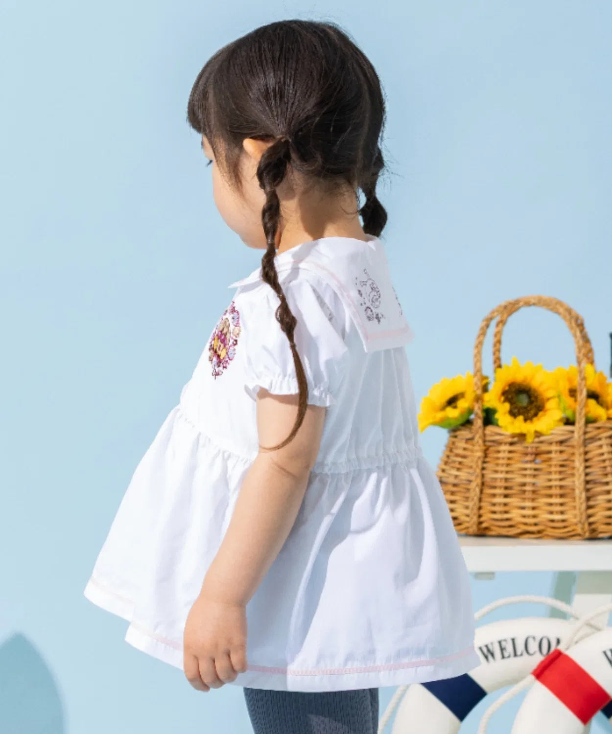 Детская туника с матросским воротником, с паф-рукавами ANPANMAN KIDS COLLECTION, Navy — фото 3