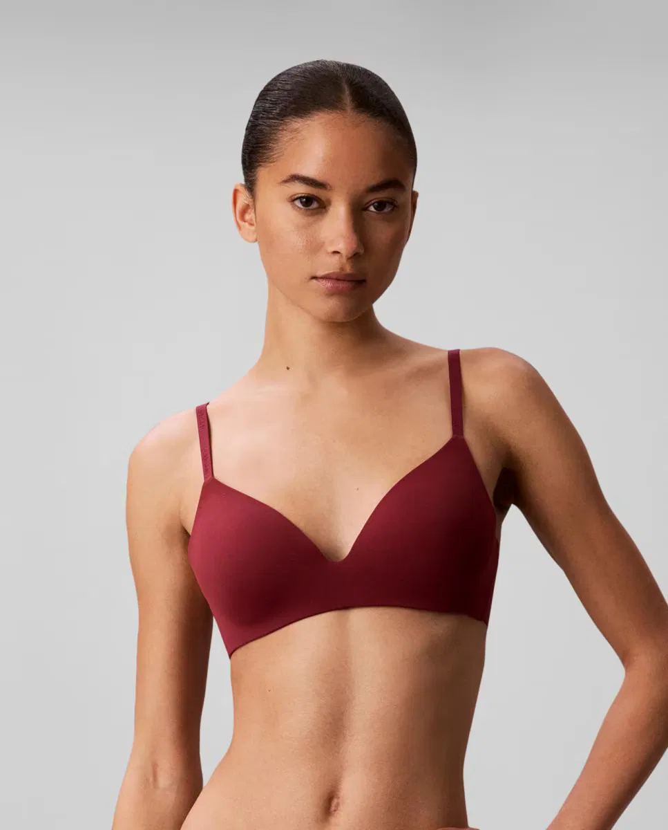 Женский бюстгальтер с косточками, Calvin Klein, темно-красный