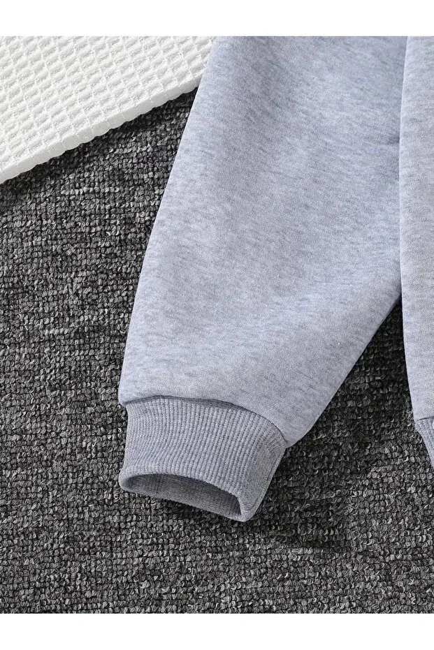 Детские свитшот на молнии с капюшоном с длинным рукавом Daxis Sportwear Company, Gray — фото 3