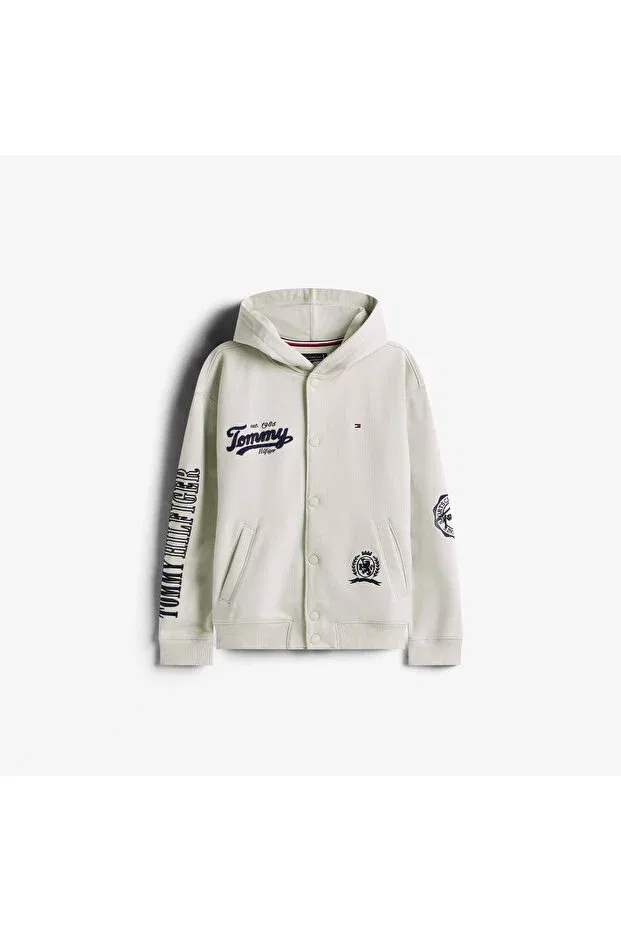 Детские свитшот для девочек с длинным рукавом Tommy Hilfiger, Beige — фото 4