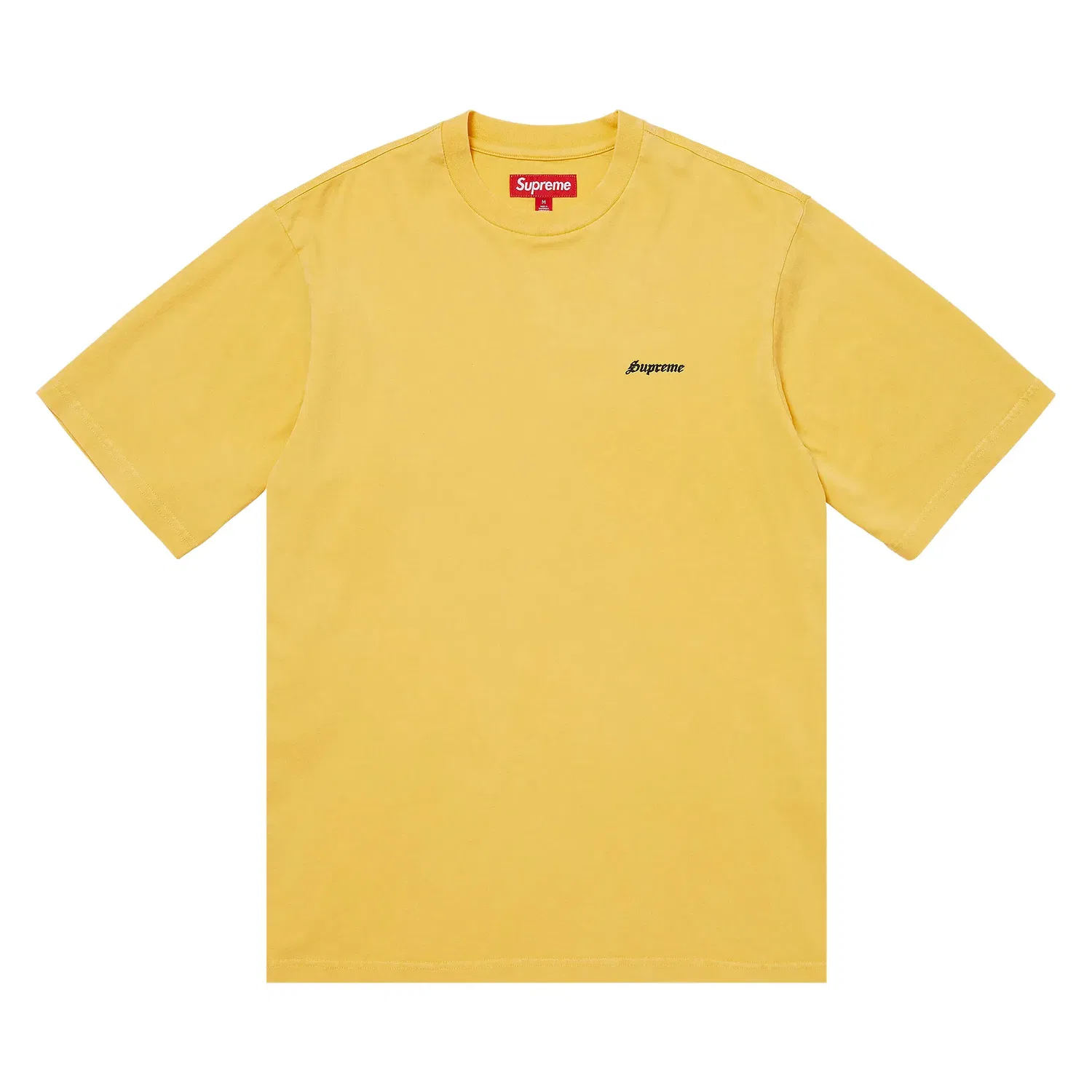 Футболка Supreme с коротким рукавом, выстиранная, желтый