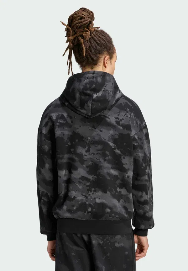 Толстовка с капюшоном в камуфляжной расцветке Adidas Originals, черный — фото 2