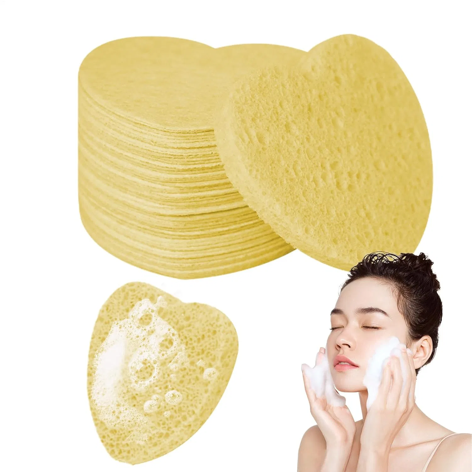 Набор для умывания Gentle Cleansing Set, Heart Face Sponges Generic