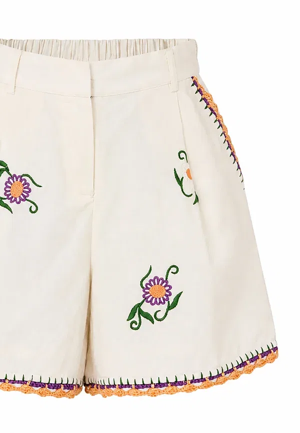 Шорты хлопковые Stella Mccartney Kids Ivory, слоновая кость — фото 3