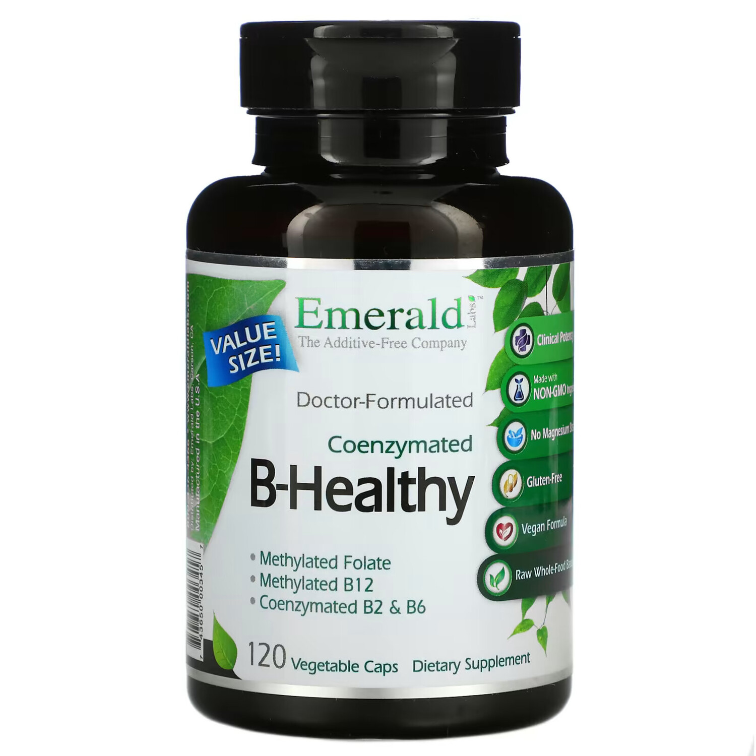 

Emerald Laboratories, Coenzymated B-Healthy, 120 растительных капсул