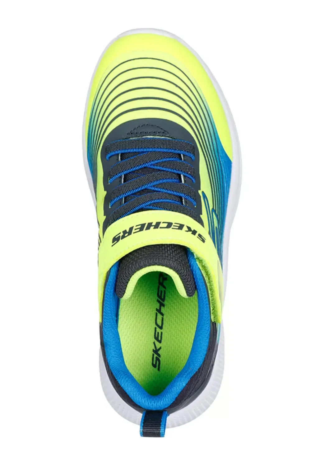Детские кроссовки для мальчиков с дышащим верхом Microspec Advance Skechers, Yellow Blue — фото 3