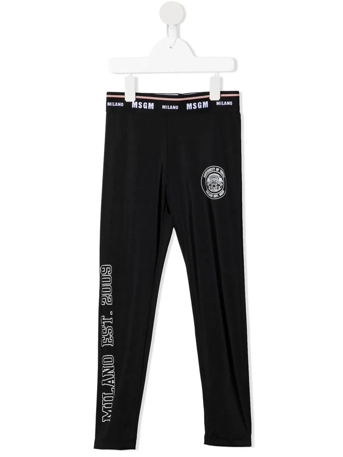 MSGM Черные трековые штаны с логотипом