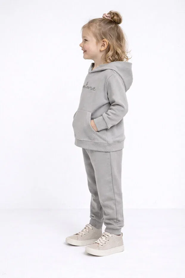 Детский спортивный комплект для девочек с капюшоном Basics Divonette, Gray — фото 3