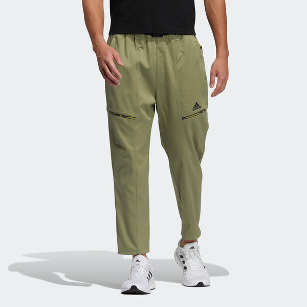 Спортивные штаны Men's adidas Th Qckdraw Pnt Running Training Woven Lacing Sports Pants/Trousers/Joggers Olive, зеленый — фото 2