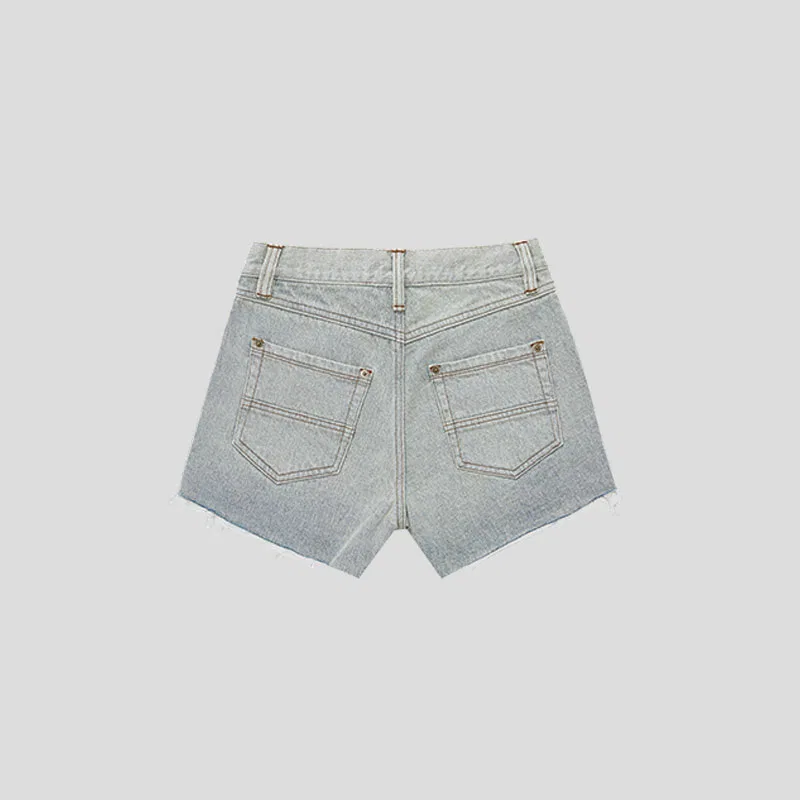 Детские джинсовые шорты с потертостями GOOD BAI, Washed Light Gray — фото 4