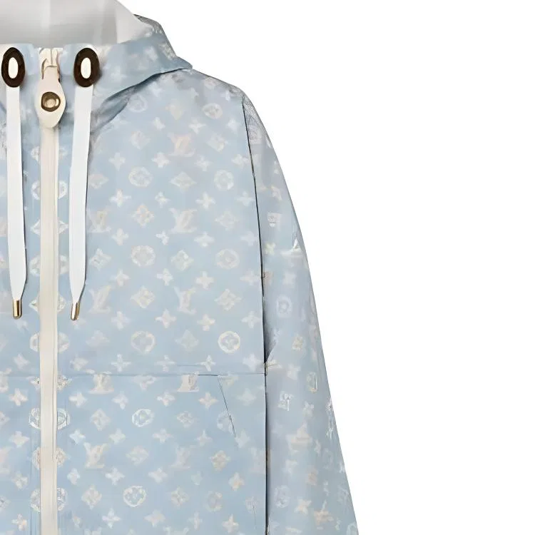 Женская куртка с длинным рукавом Painted Collar Label Style LOUIS VUITTON, Blue — фото 4