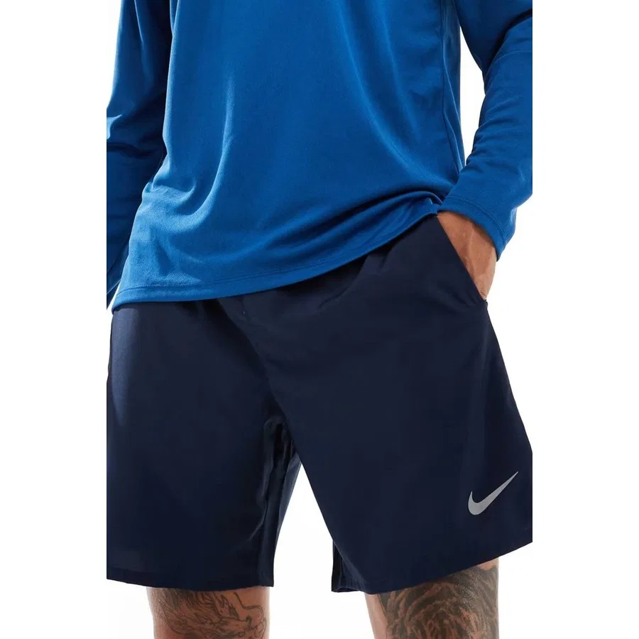 Шорты спортивные с компрессионным слоем Dri Fit Challenger 2 In 1 Nike, Темно-синий — фото 3