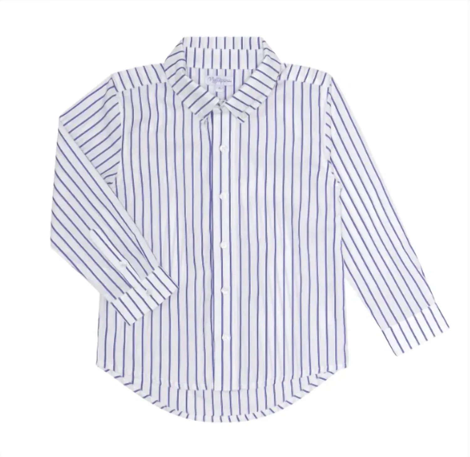 Детская рубашка с длинным рукавом в полоску Palm Beach Long Sleeve Shirt Nella Pima, синий