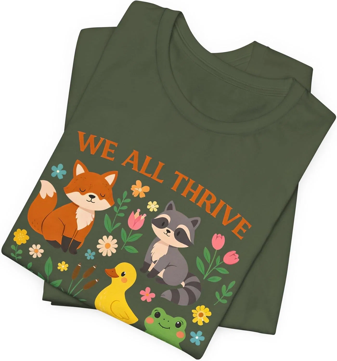 Футболка с принтом Autism Awareness Bell+Canvas, Military Green — фото 4