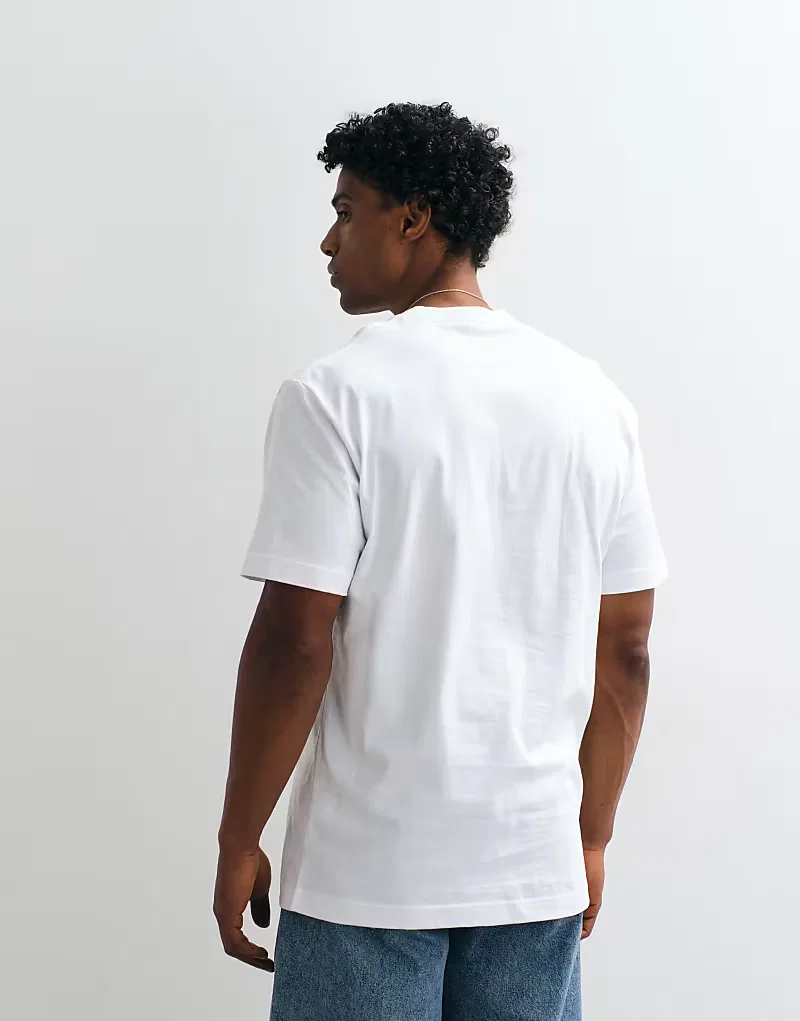 Футболка Lacoste с коротким рукавом и карманом, с логотипом, белый — фото 4