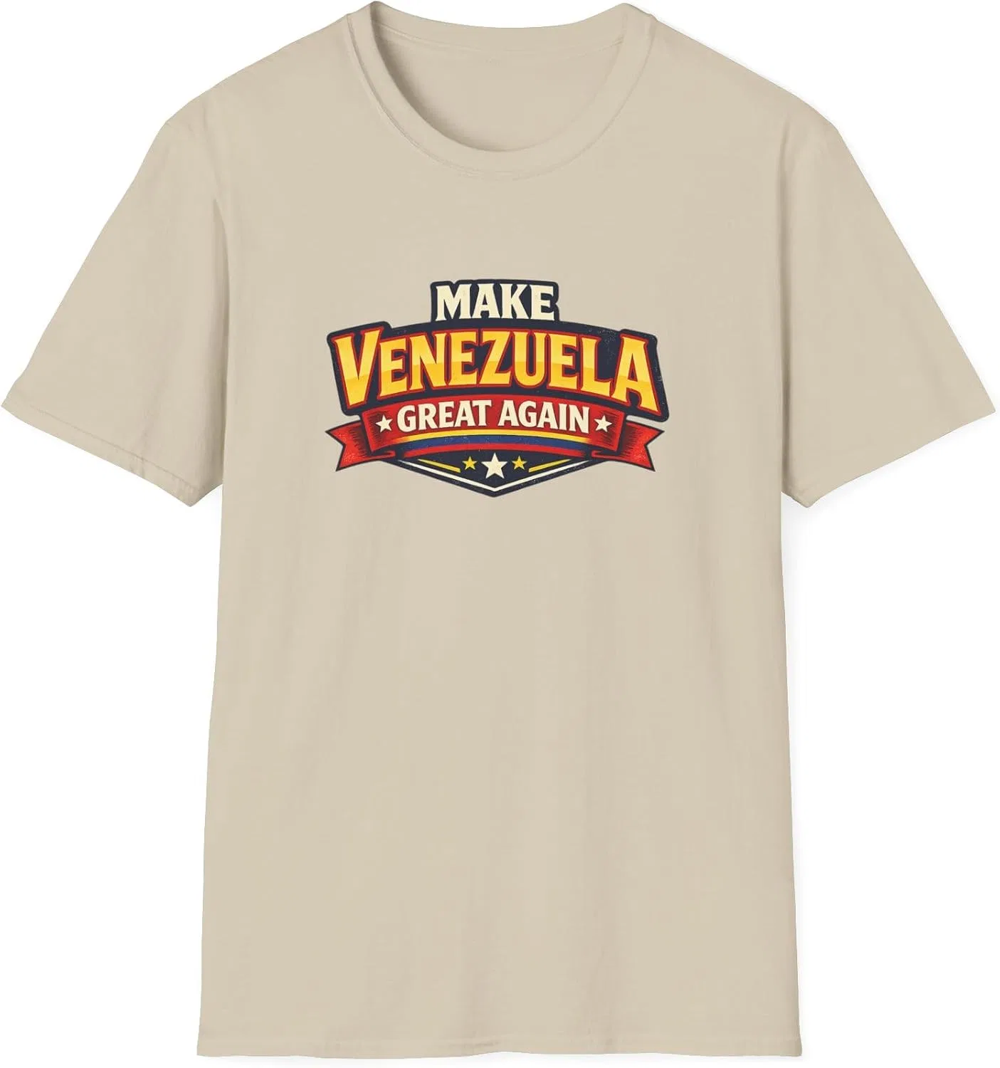 Женская футболка с принтом Venezuela Libre, песочный