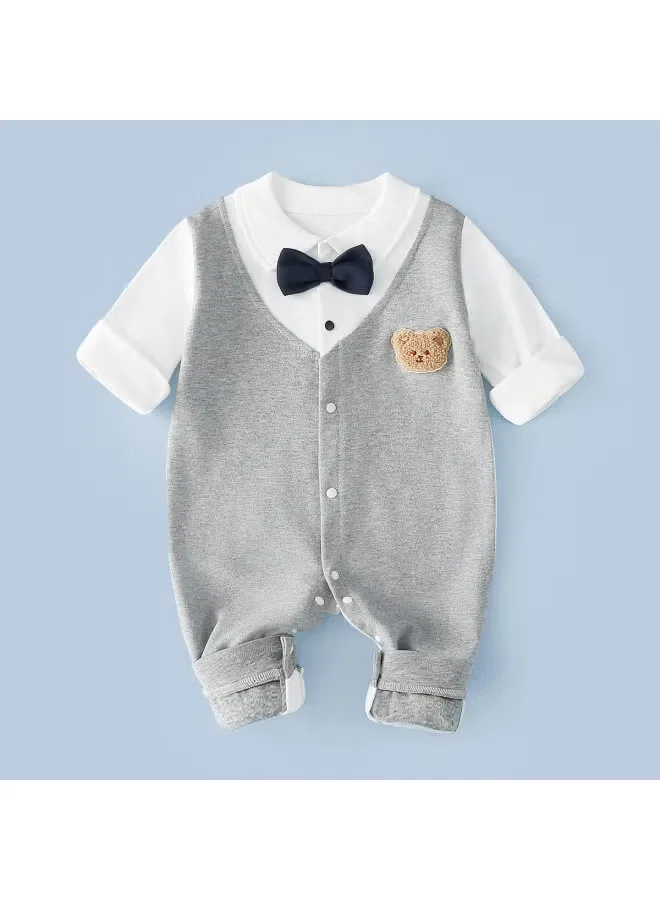 Боди-комбинезон нарядный для мальчика модель Baby Gentleman Doxiluka, солнечный мишка — фото 2