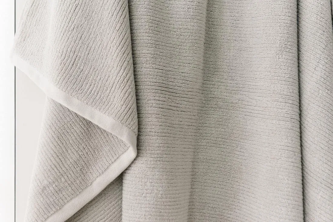 Махровая мочалка Ribbed, Cozy Earth, набор 2 шт, 33х33 см, Lightgrey — фото 4