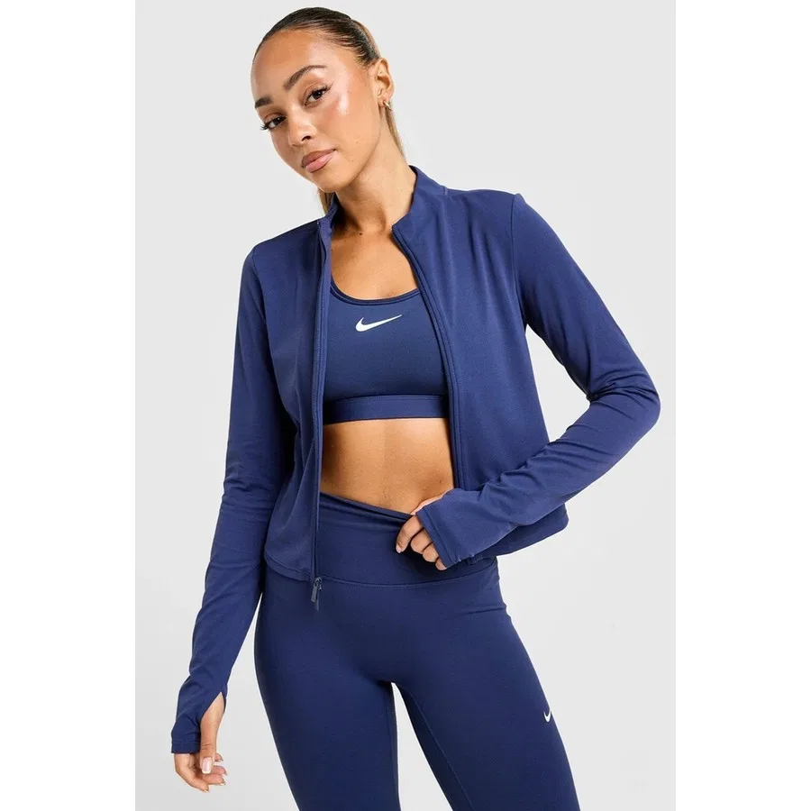 Женский свитшот с длинным рукавом Nike Zenvy Dri-Fit Full-Zip, Темно-синий — фото 4