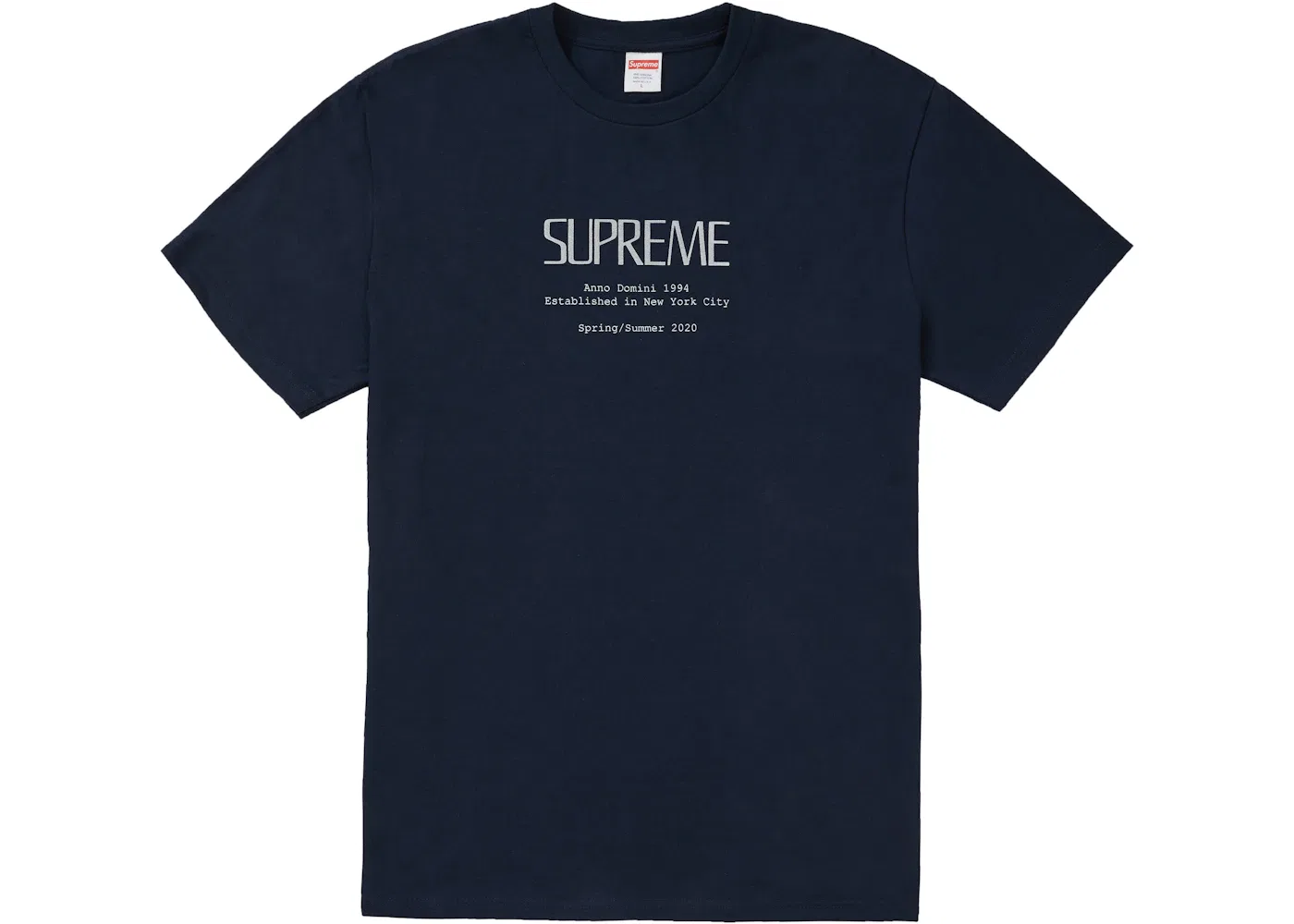 Мужская футболка с принтом Supreme Anno Domini Tee, Navy