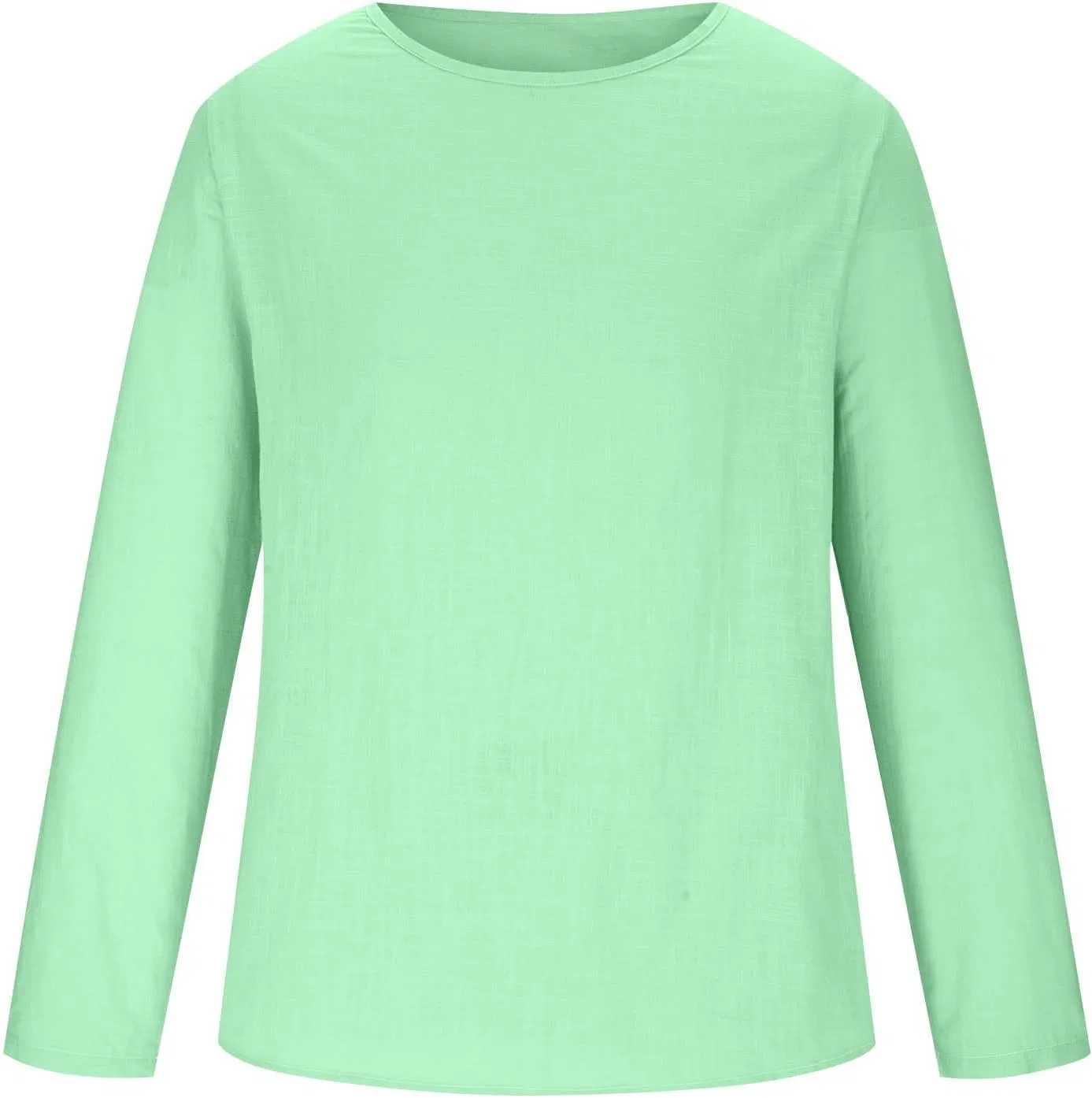 Мужская футболка с длинным рукавом хлопок NoxwB, Mint Green — фото 4