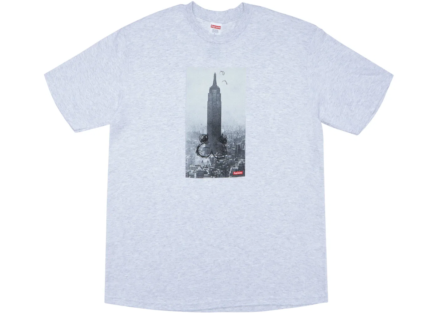 Мужская футболка с принтом The Empire State Building Supreme, Ash Grey