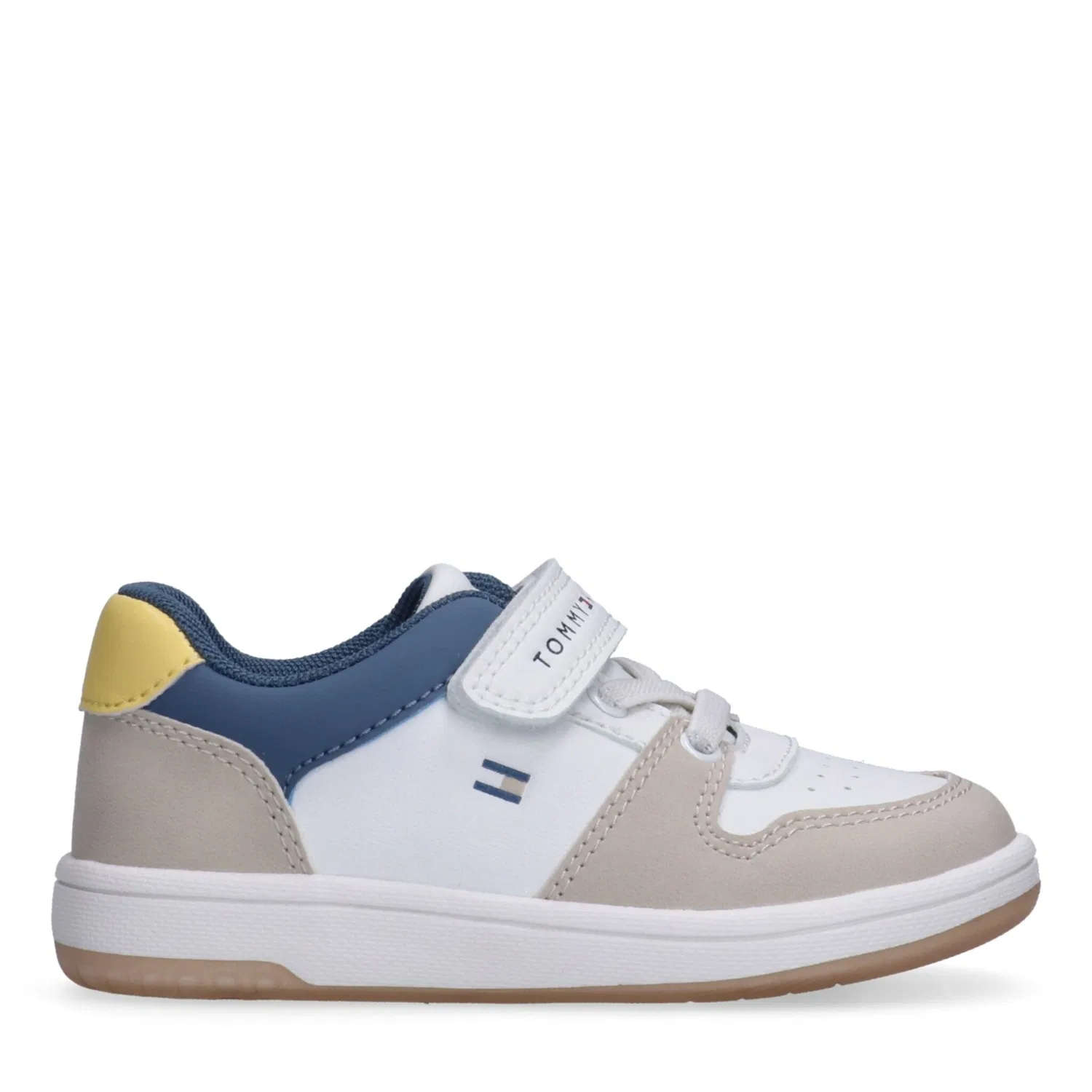 Детские кроссовки на липучках Tommy Hilfiger, White/Beige/Blue — фото 3