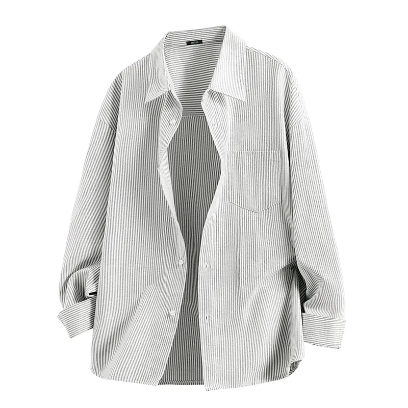 Детская рубашка в полоску комплект 2 шт MINISO, Gray White Stripes