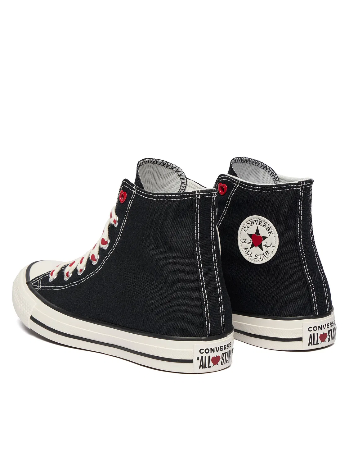 Тканевые кроссовки для девочки Chuck Taylor All Star Hearts Converse, черный — фото 3