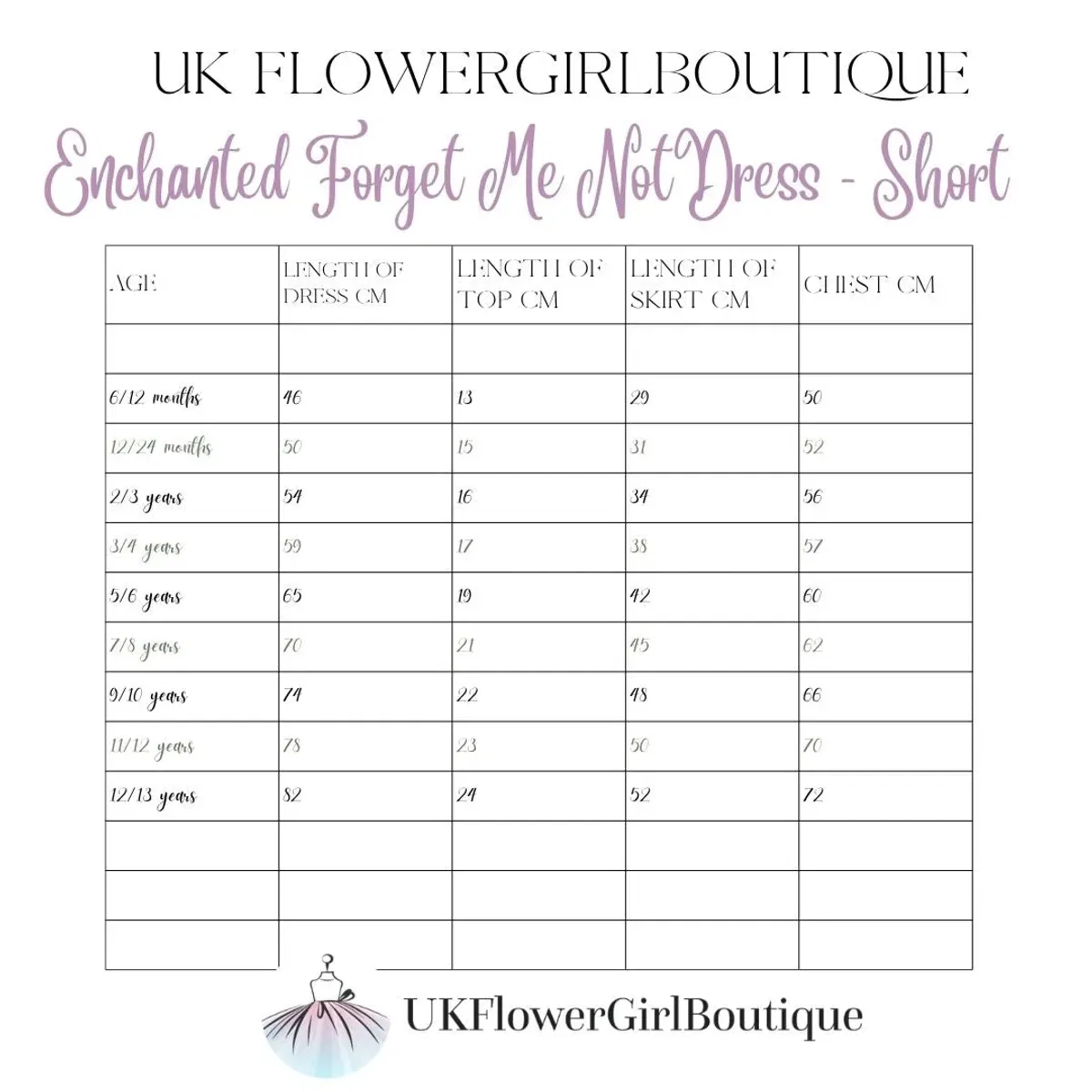 Детское платье для девочек с принтом Enchanted Forget Me Not Uk Flower Girl Boutique, White — фото 4