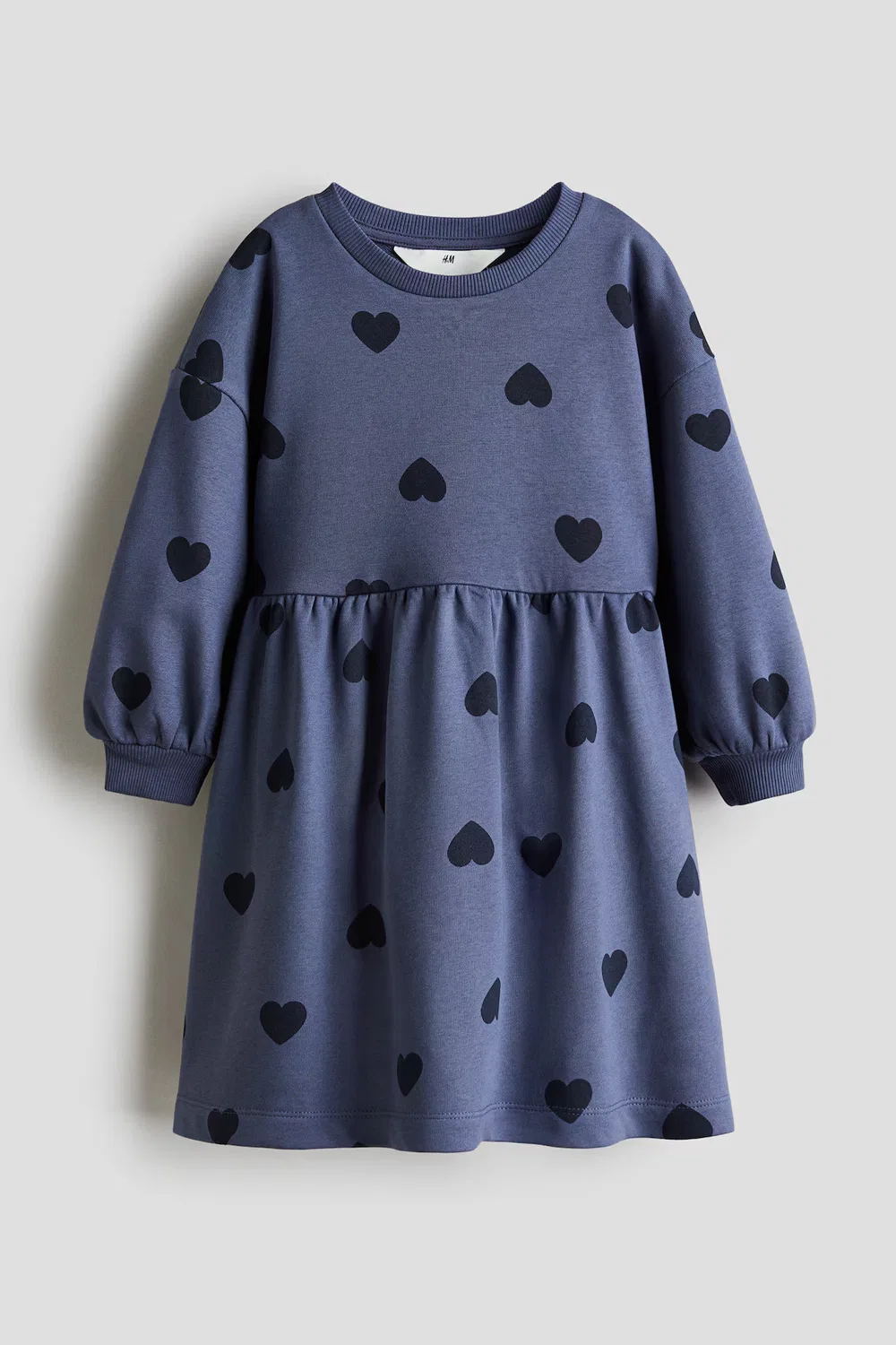 Платье-Толстовка оверсайз H&M, Blau/Herzen