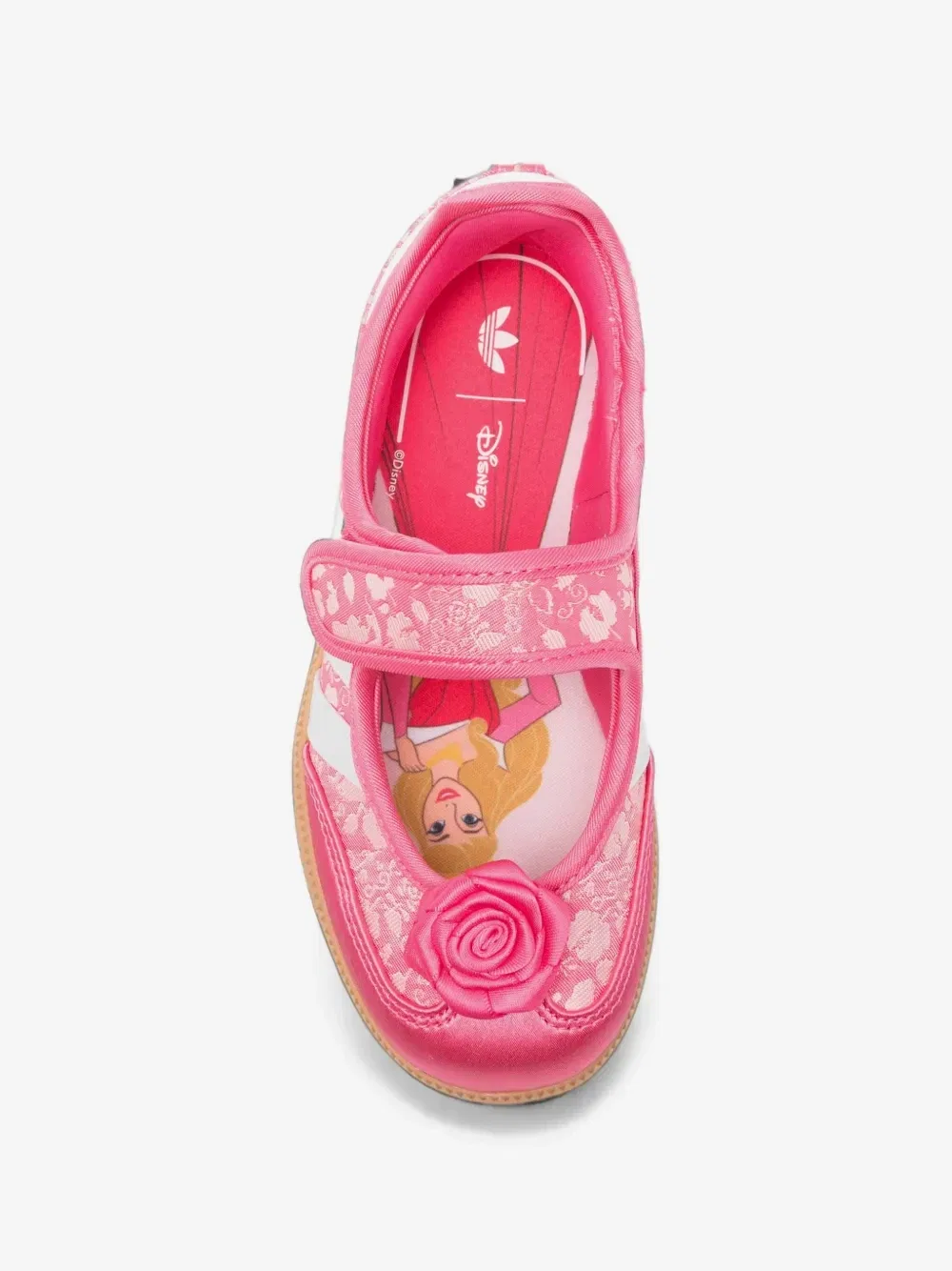 Балетки Samba Jane C на липучке adidas Kids, розовый — фото 3