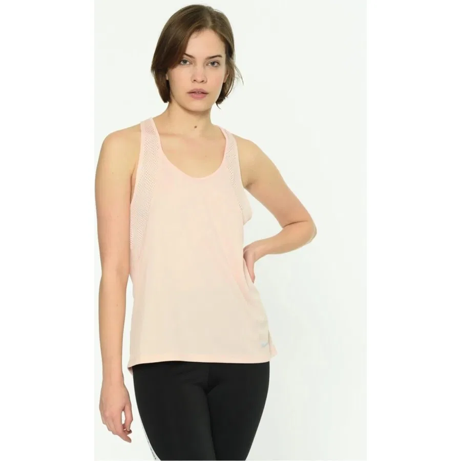 Женский спортивный топ без рукавов Nike W Nk Run Tank, Розовый